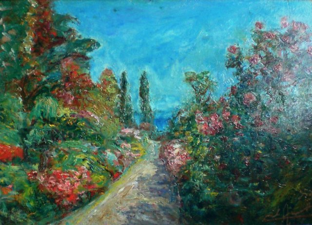 Villa Carlotta lago di Como 1973 cm 50x70