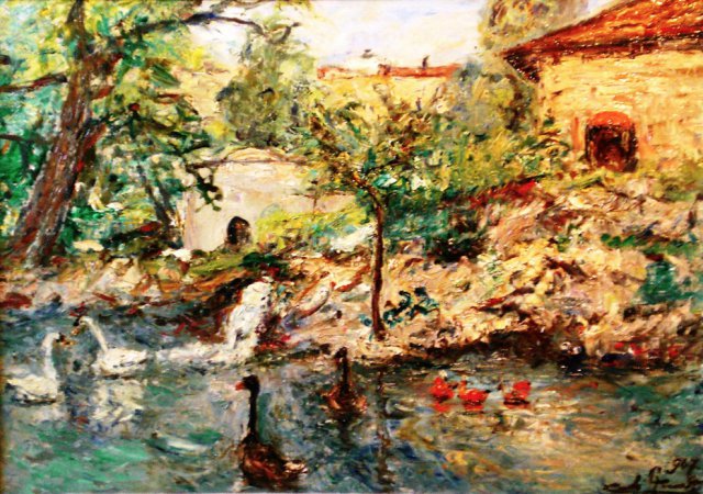 Laghetto dello zoo di Milano 1967 cm 50x70